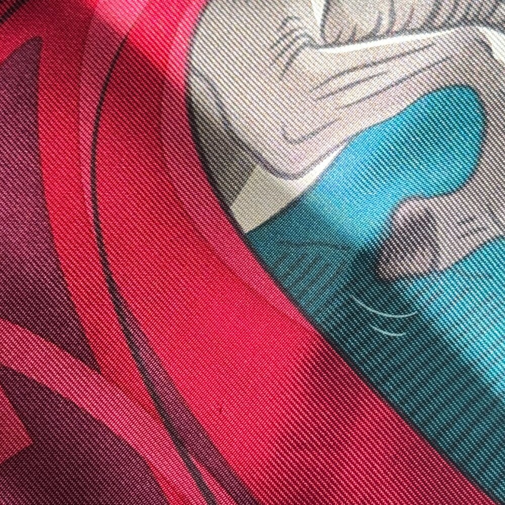 Hermès "Space Shopping au Faubourg" 42cm Silk Scarf - Picture 8 of 9